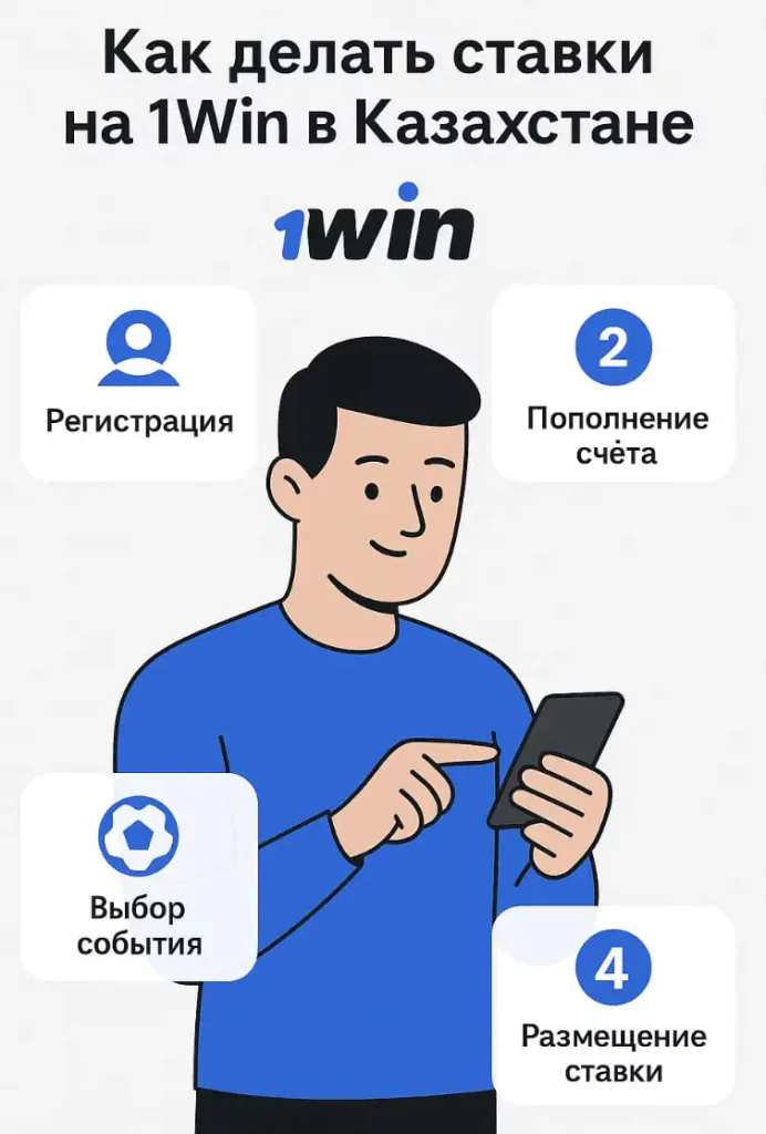 Как делать ставки в 1Win в Казаъстане?